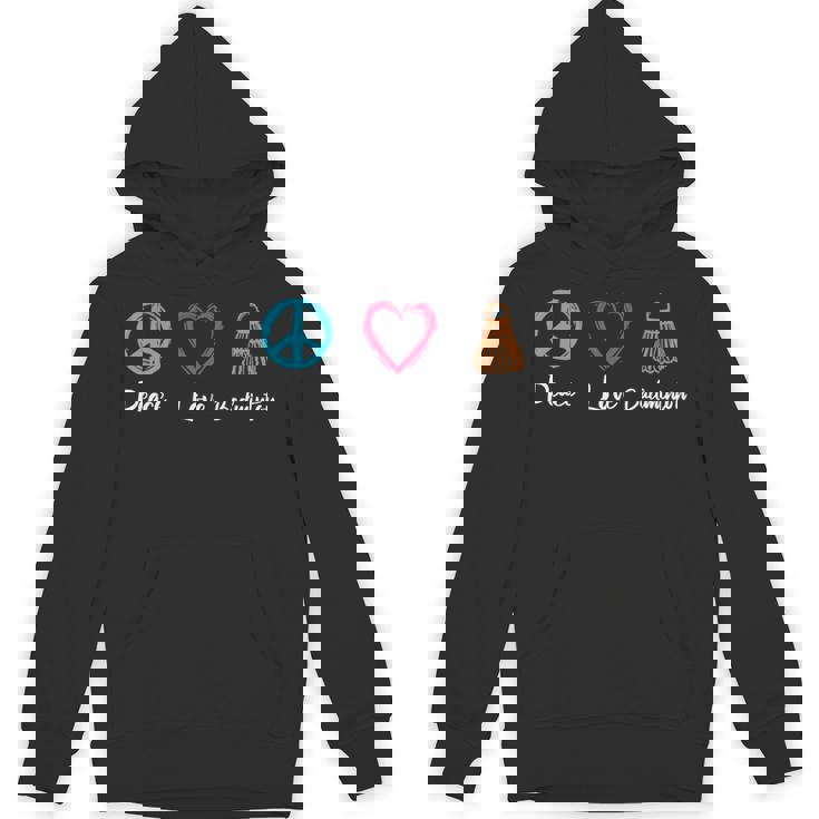 ピース・ラブ・バドミントン アイ・ラブ・バドミントン 長袖tシャツ パーカー