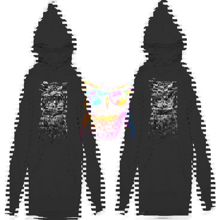 フクロウ カラフル レインボーカラー ポップアート フクロウ フクロウ かわいい フクロウ パーカー