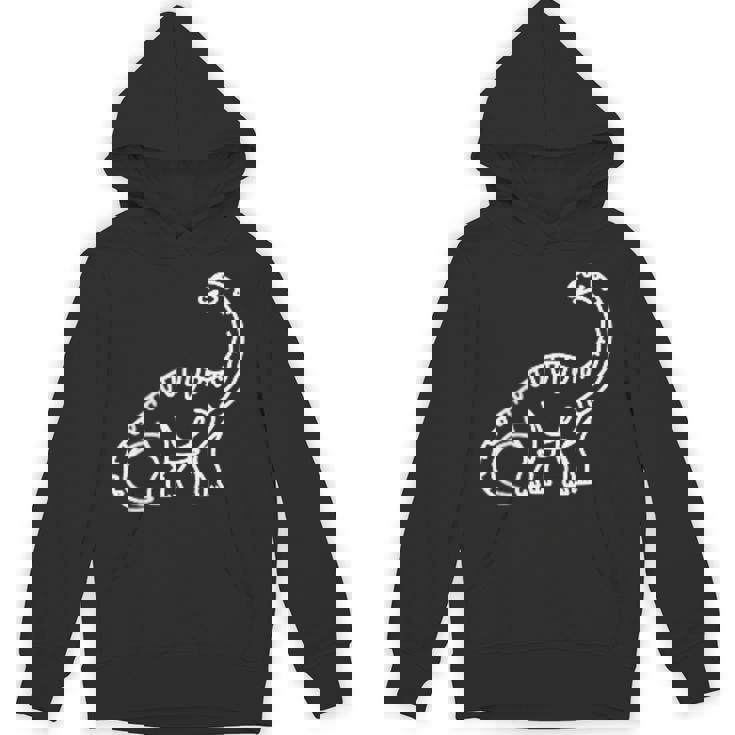 ブラキオサウルス ミニマリスト バッジ パッチライン アート 恐竜 パーカー