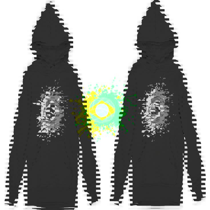 ブラジルの旗が付いたブラジルのバレーボール パーカー