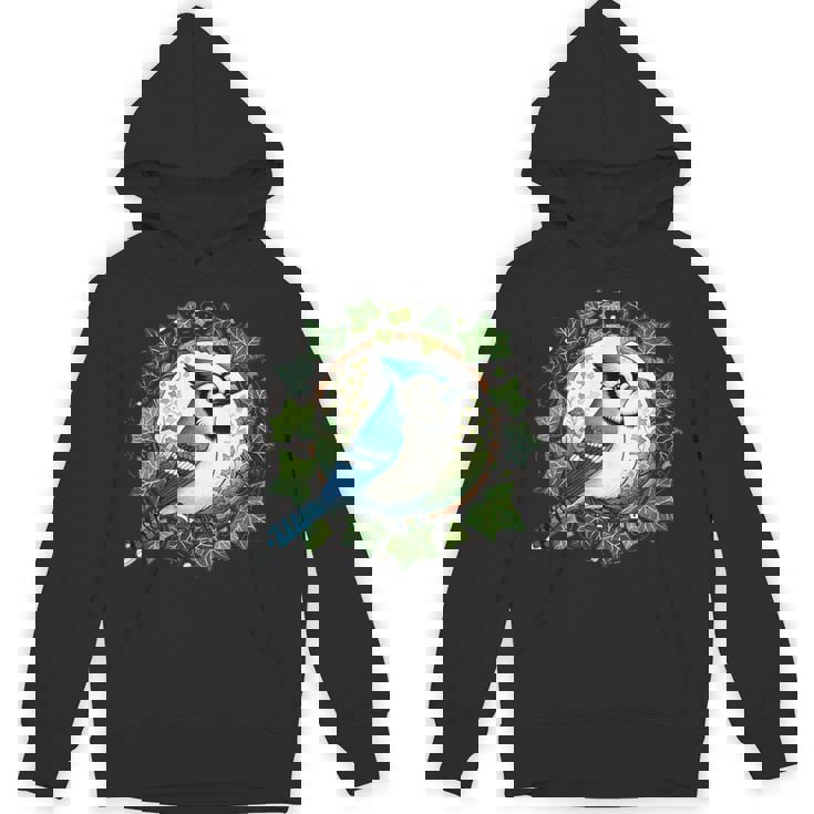 ブルージェイとイングリッシュアイビーバードアートブルージェイズイラスト パーカー