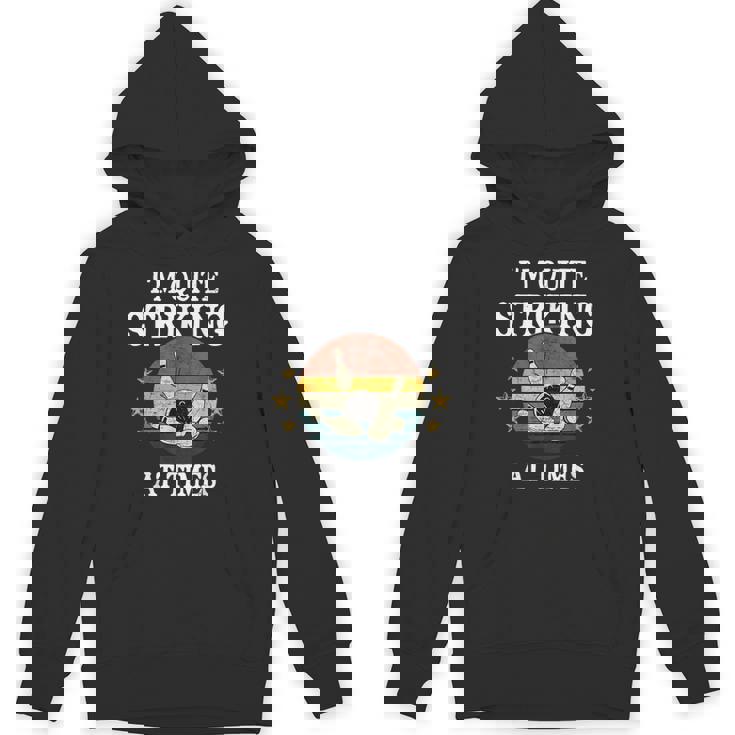 ボウリング私はかなり印象的です面白いビンテージボウラーダジャレ パーカー