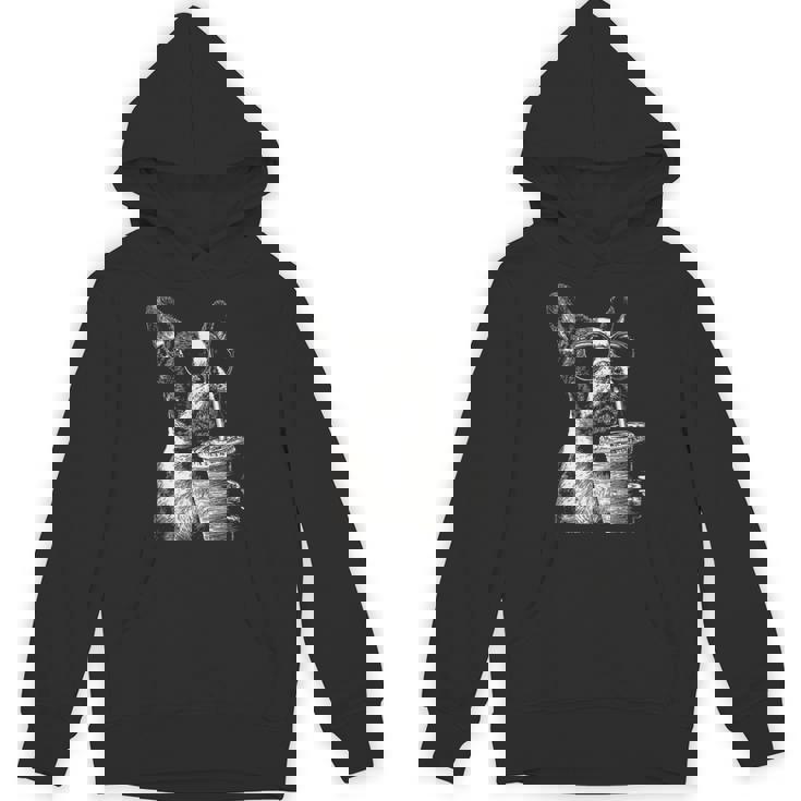 ボストンテリア ドリンク アイスコーヒー 面白い Bostie Dog Meme パーカー