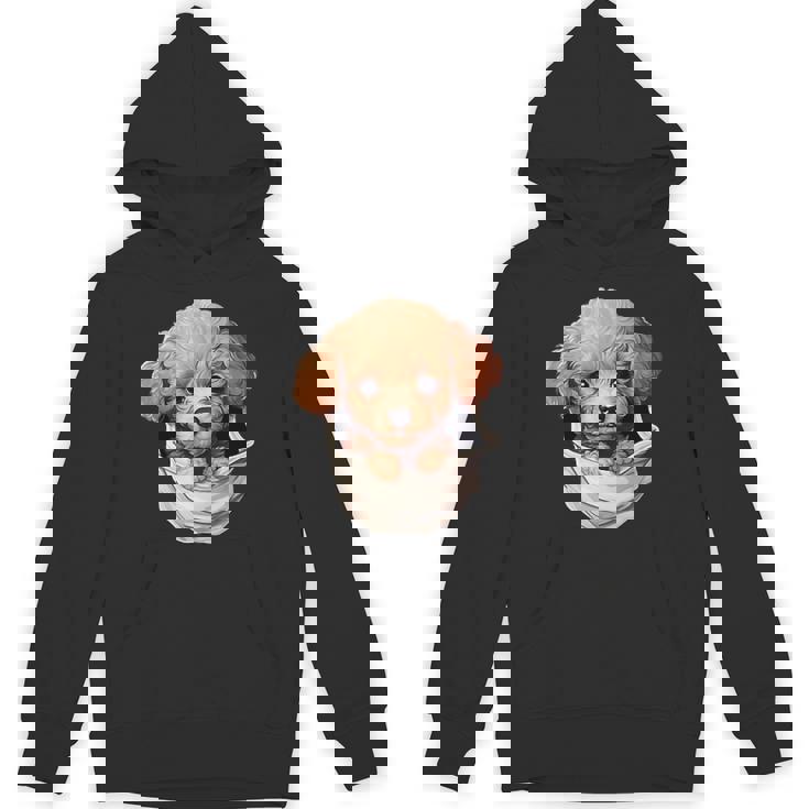 ポケットから覗く トイプードル 可愛い 犬 かわいい 子犬 犬好き 犬の飼い主 愛犬家 メンズ レディース キッズ パーカー