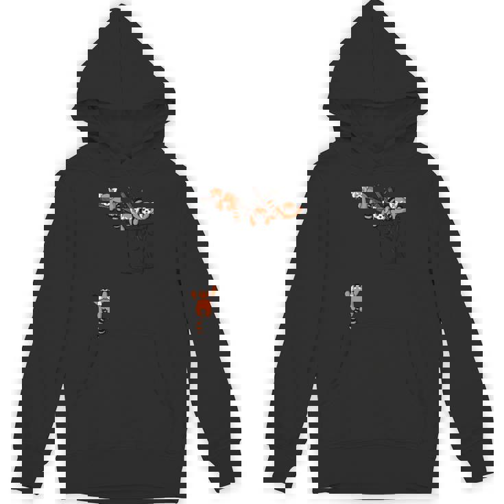 ポケットシリーズ かわいいレッサーパンダ くまの遊び 長袖tシャツ パーカー