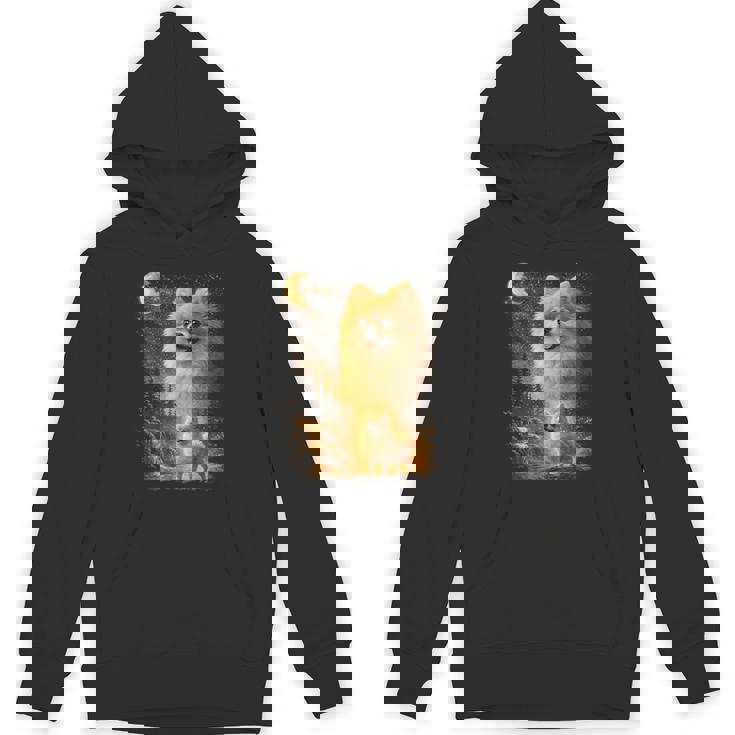 ポメラニアン ハウリング トゥ ザ ムーン ヴィンテージ 90年代 ファニー ペット オーナー パーカー