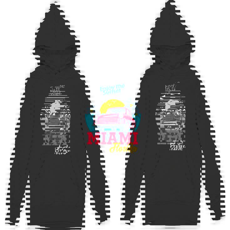 マイアミビーチtシャツ、マイアミ半袖グラフィックデザイン。 パーカー