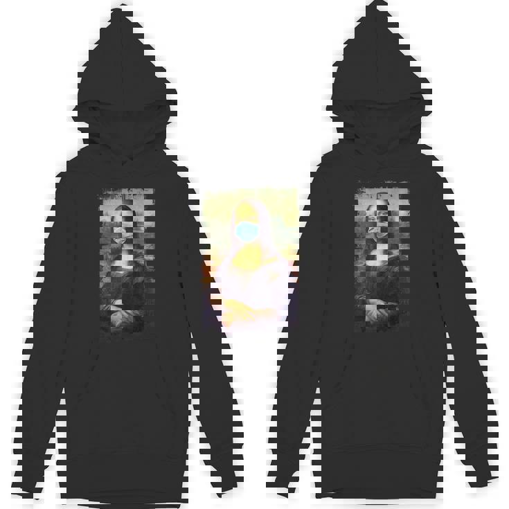 マスク付きモナリザ面白い有名な絵画検疫 パーカー