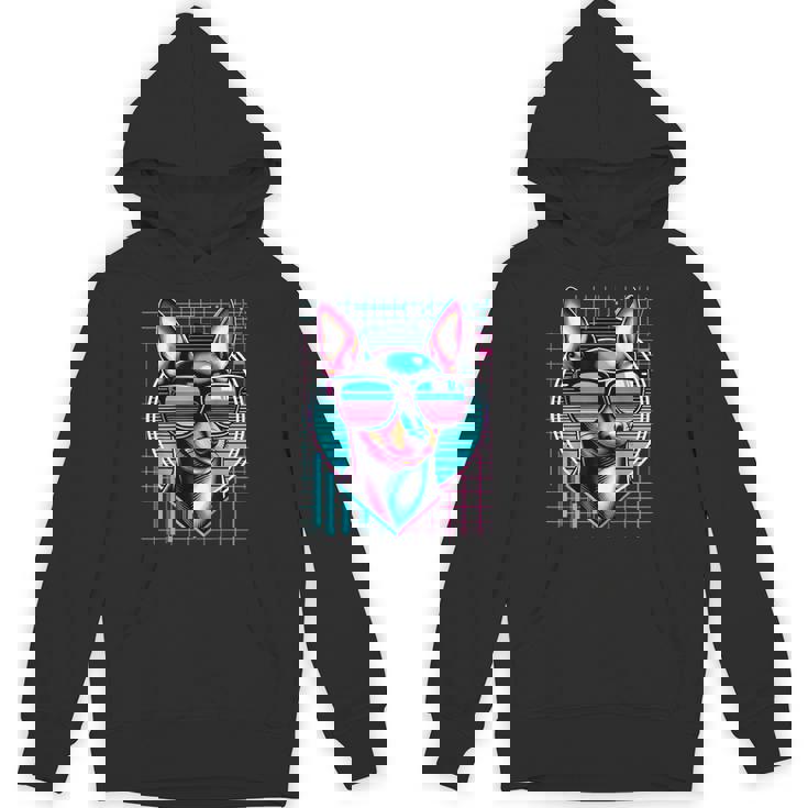 メンズ レディース ミニピン ヴェイパーウェーブ ミニチュア ピンシャー好き パーカー