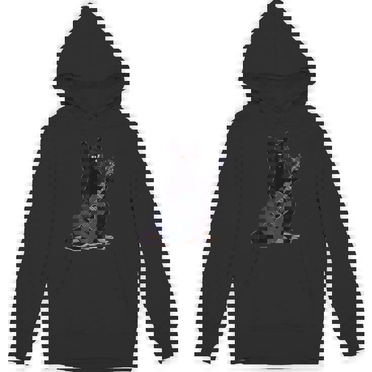 ミュージシャン黒猫ギタリストボンベイキャッツウィズギター パーカー