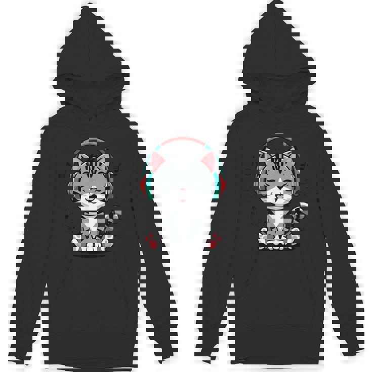 ミュージック・キャッツ ミュージシャンのための音符の衣装 ヘッドフォン猫 パーカー