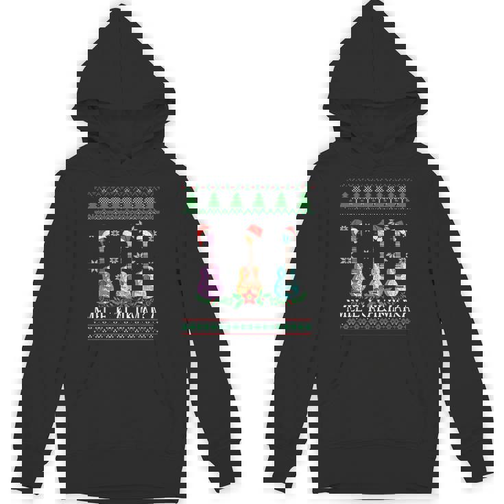 メレカリキマカハワイアンクリスマスウクレレ醜いデザインシャツ パーカー