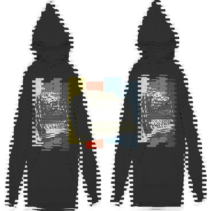 モジュラー シンセサイザー キーボード テクノ ビンテージ アナログ 猫 長袖tシャツ パーカー