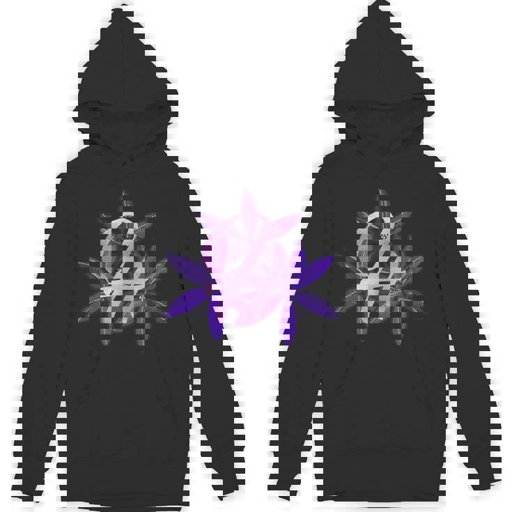 ライラック イニシャル H モノグラム パープル フローラル パーカー