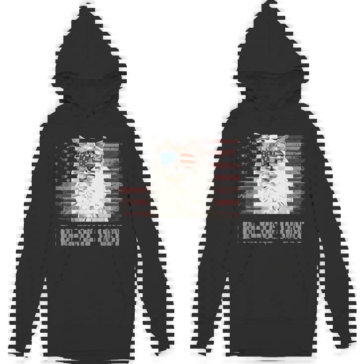 ラグドールキャット I Do What I Want Retro Usa おもしろ猫 パーカー