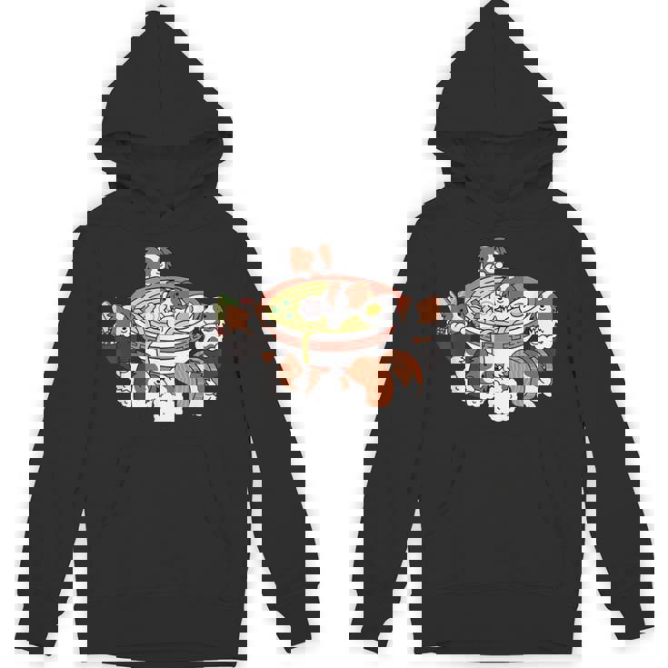 ラーメン寿司パピヨン犬 パーカー