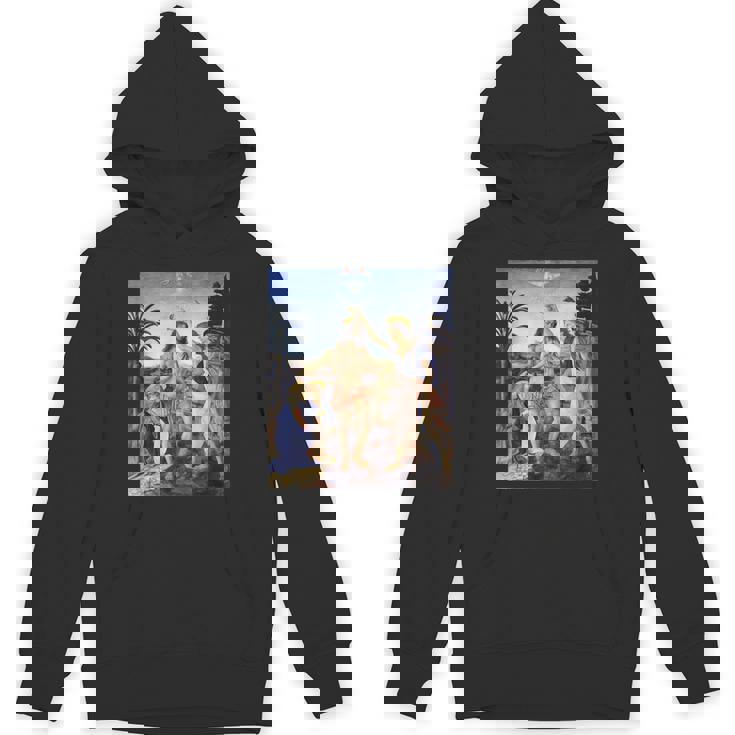 レオナルド ダヴィンチ 面白いtシャツ アート キリストの洗礼 聖書 絵画 メンズ 面白い 服 美術 ネタ パーカー