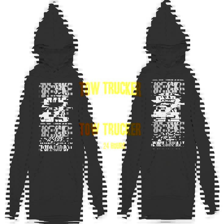 レッカートライバー レッカーは1日24時間作業します。 長袖tシャツ パーカー