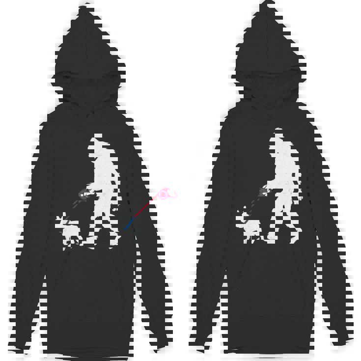 レトロ ビッグフット ウォーキング フレンチブルドッグ ファニー サスカッチ 長袖tシャツ パーカー