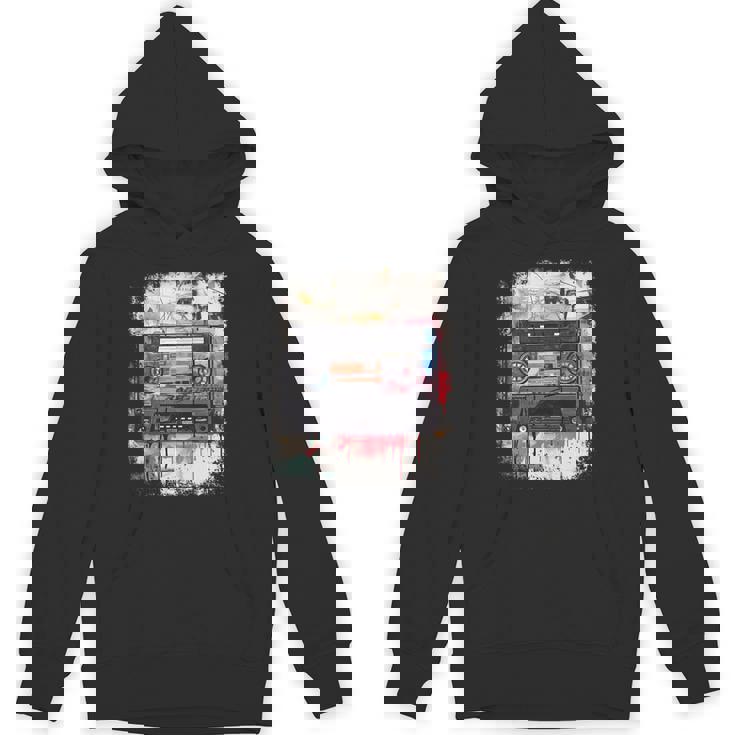 レトロスタイル オールドスクールミュージックテープ カセット ヴィンテージ ミックステープ 長袖tシャツ パーカー