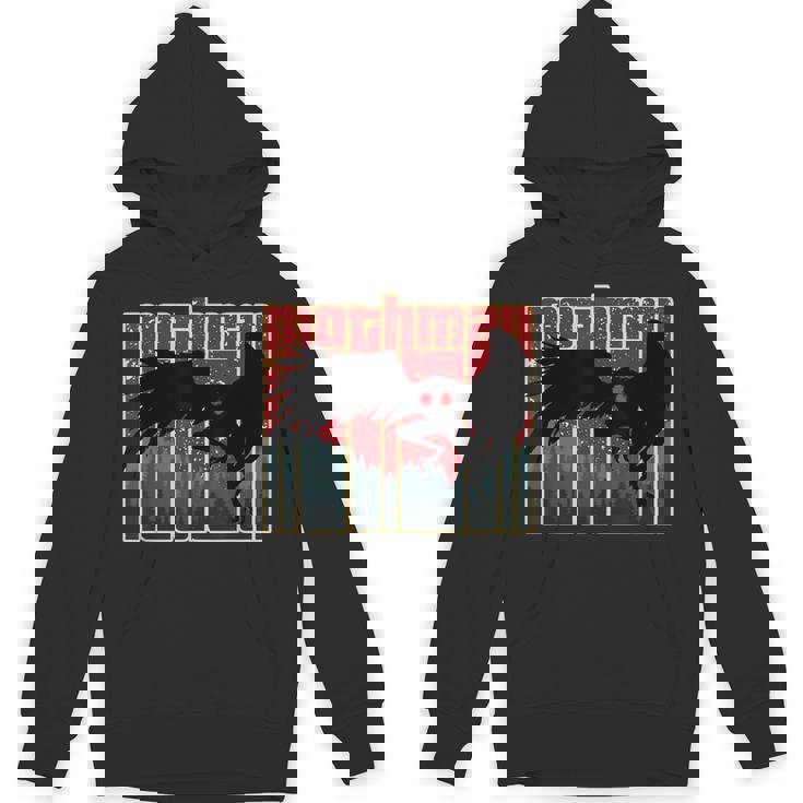 レトロモスマン-オリジナルのウェストバージニアクリプティッドアートワーク パーカー