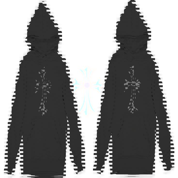 ロイヤル ブルー サファイア クロス 長袖tシャツ パーカー