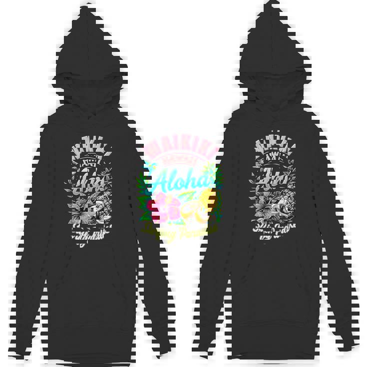 ワイキキ ハワイ アロハ サーフィン パラダイス ハイビスカス パイナップル 長袖tシャツ パーカー