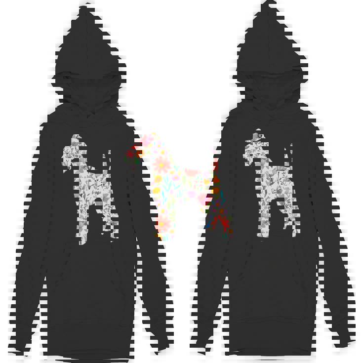 ワイヤーフォックステリア 水彩フラワーデザイン 長袖tシャツ パーカー