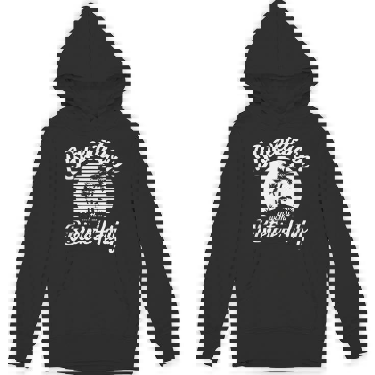 ヴィンテージbaecation With My Better ハーフマッチングカップル パーカー