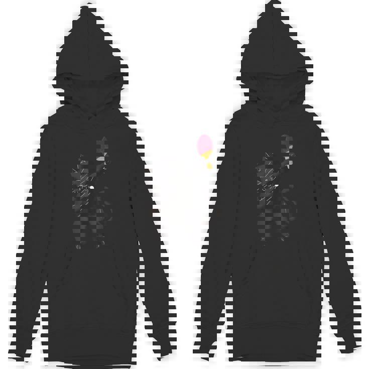 卓球黒猫ピンポン服 猫ピンポン パーカー