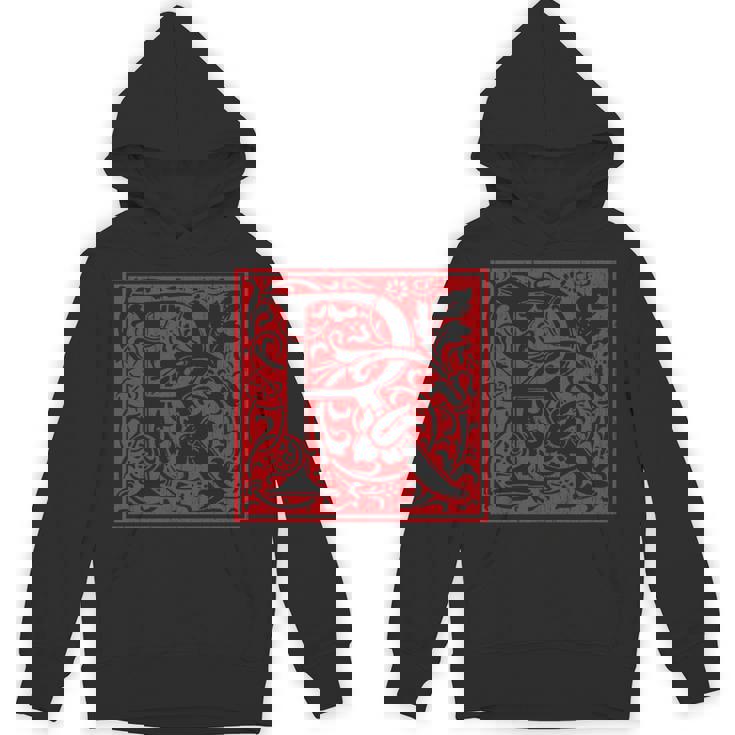 大文字 R ヴィンテージ フローラル イニシャル モチーフ レトロ アルファベット 長袖tシャツ パーカー