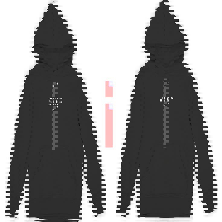 大文字で「Taiwan」の文字が入った縦型台湾国旗 パーカー