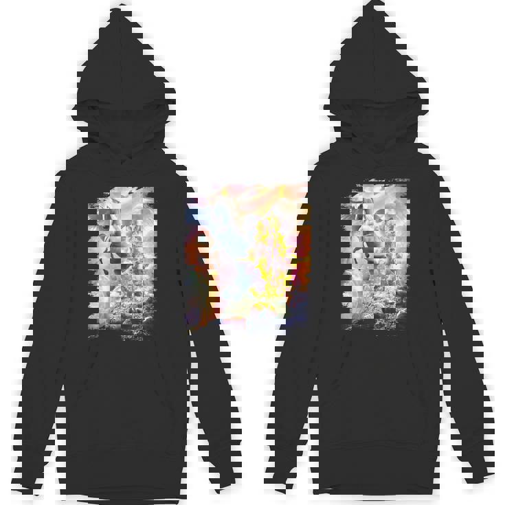 宇宙の銀河猫とユニコーン ペガサス パーカー