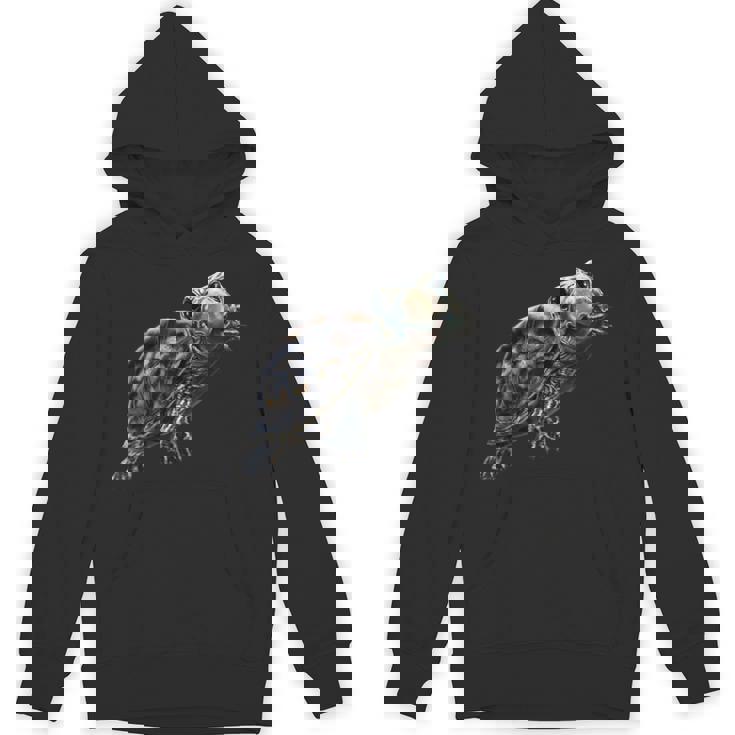 幸せな笑顔の亀 セルフィー ポートレート 面白い パーカー