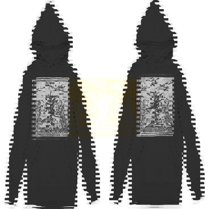 悪魔のオカルトの犠牲ゴスホラー 美的木版画 パーカー