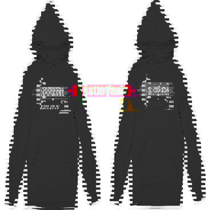 悪魔城ドラキュラ タイトル画面 レトロ ゲーム 城 壮大な冒険 パーカー