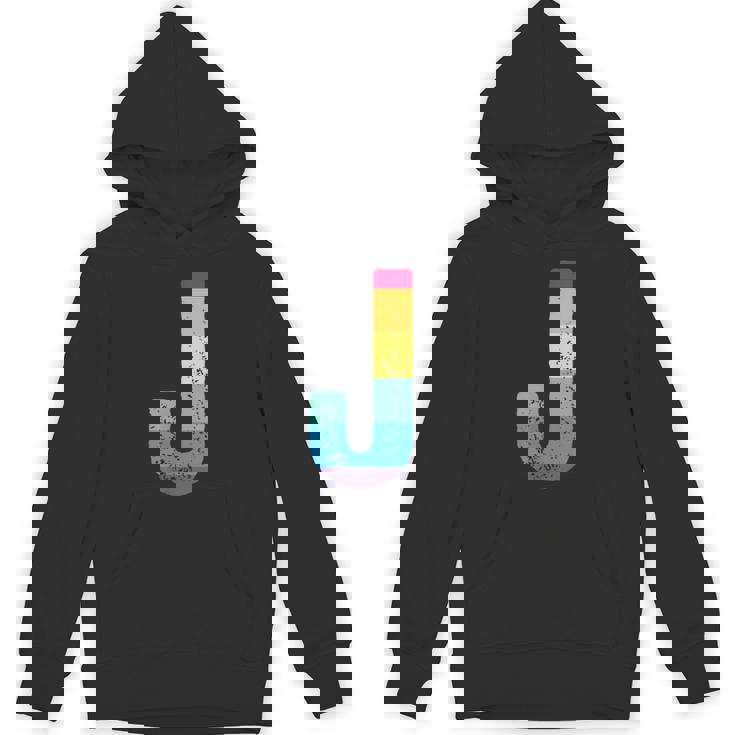 文字 J 大文字 アルファベット モノグラム イニシャル レインボー アルファベット J パーカー