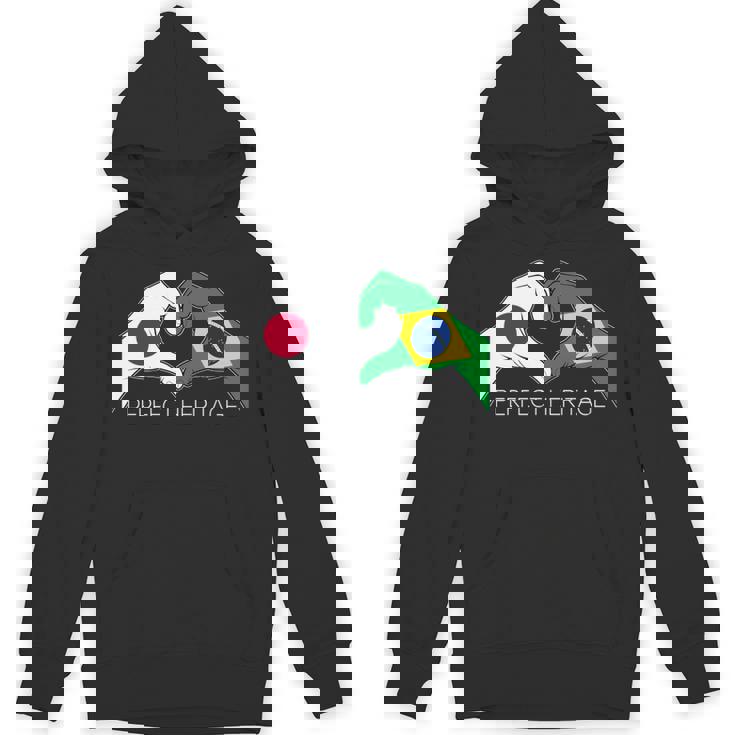 日本とブラジル ブラジル 日本人 パーフェクトヘリテージ ハート 長袖tシャツ パーカー