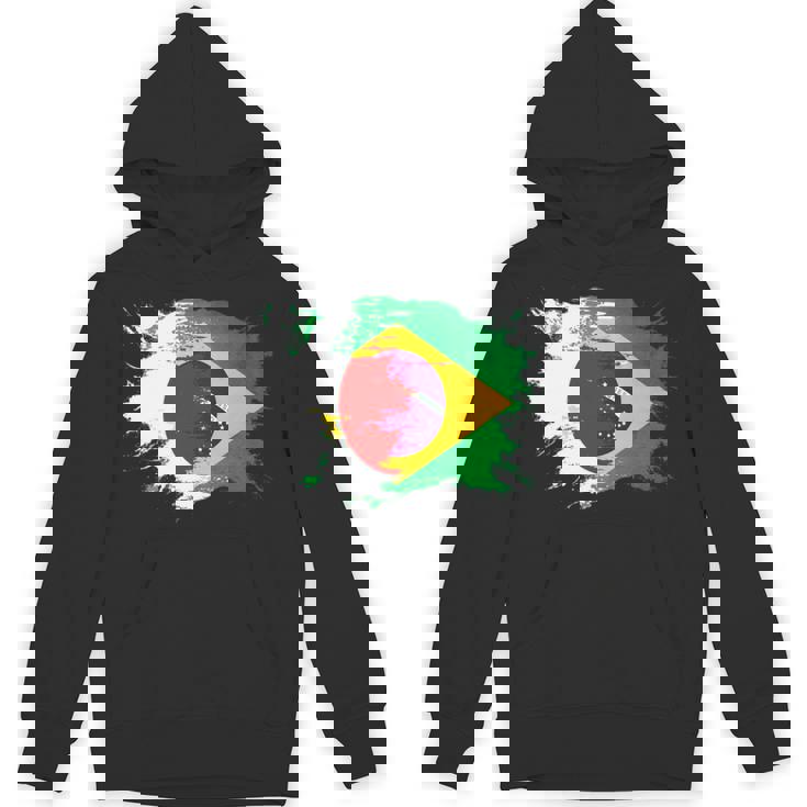 日本とブラジルのdnaヘリテージフラッグ 長袖tシャツ パーカー