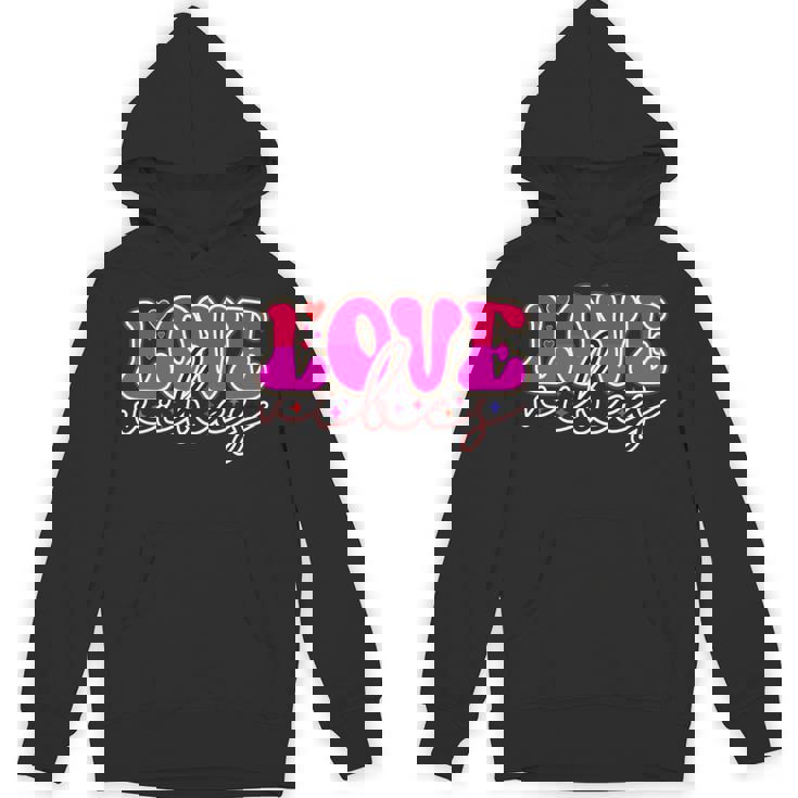 明るいピンク Loveibes ハート ネオンエナジー 長袖tシャツ パーカー