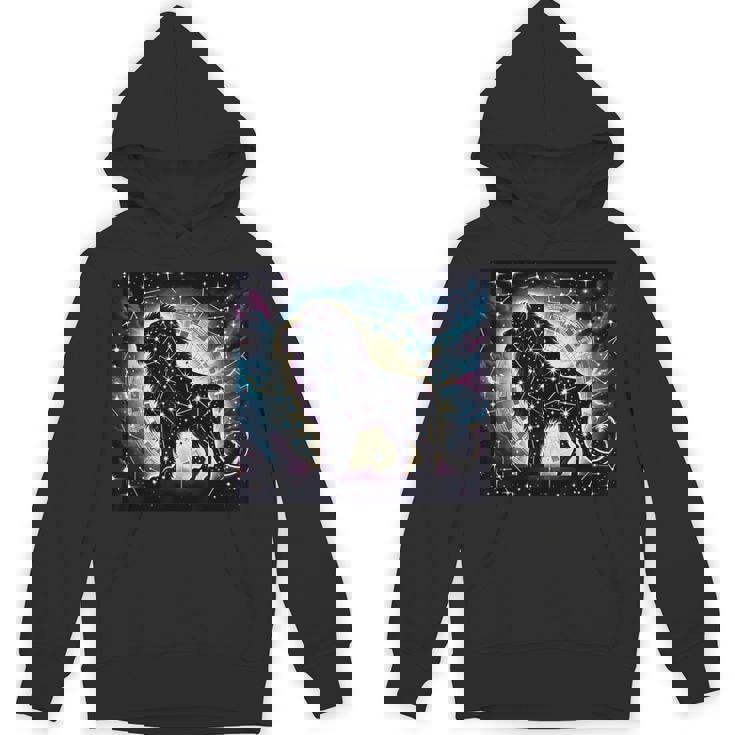 星柄 動物 天体 パーカー