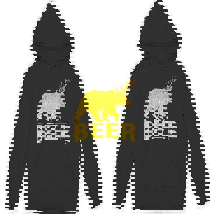 狩猟 ビール スピリット 動物 ティー ベア 鹿 ティー ビール クマ 鹿 パーカー