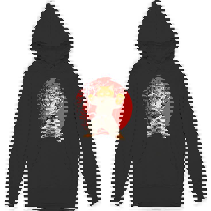 猫 空手 柔道 日本 日没 面白い 空手 猫 パーカー