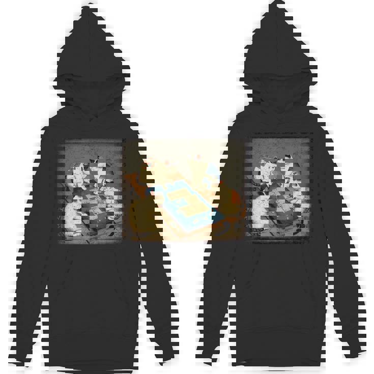 猫 遊ぶ 麻雀 面白いプレーヤー 文字付き パーカー