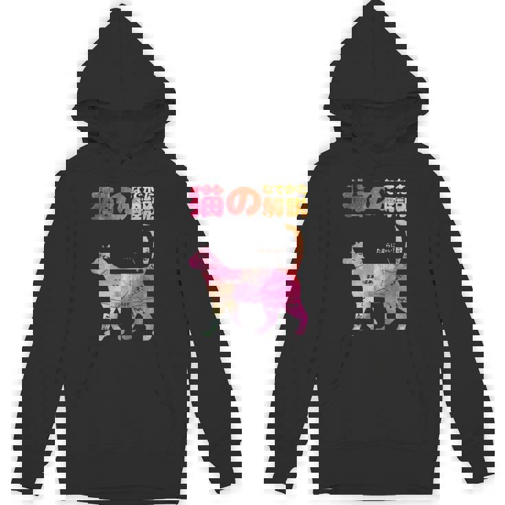 猫のなでかた解説 おもしろ 猫好き アイデア ギフト サプライズ にゃんこ 半袖 ペット プリント パーカー