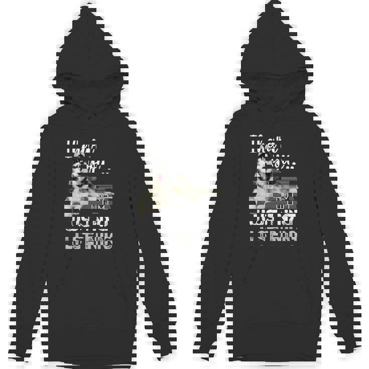 聞こえてるよ聞いていないだけだシベリアンハスキー恋人 パーカー