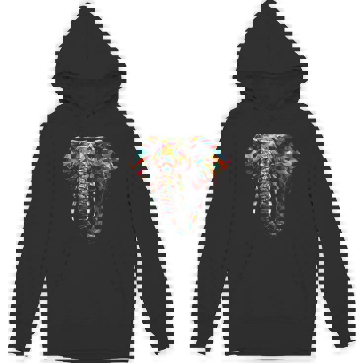 象 多角形 アートワーク パーカー