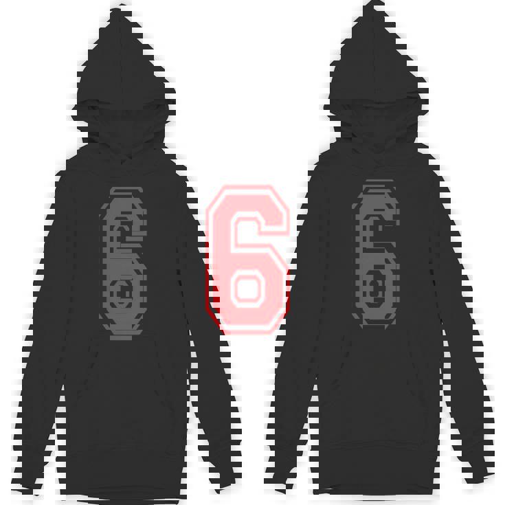 赤の6番スポーツスタイル。 パーカー