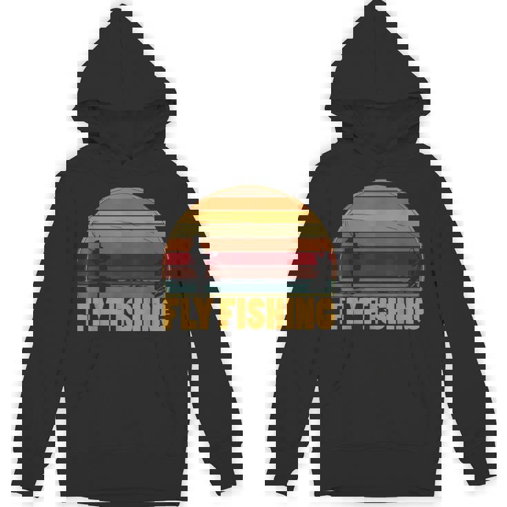 釣竿を使ったレトロなフライフィッシング フィッシャーマンフライフィッシング パーカー