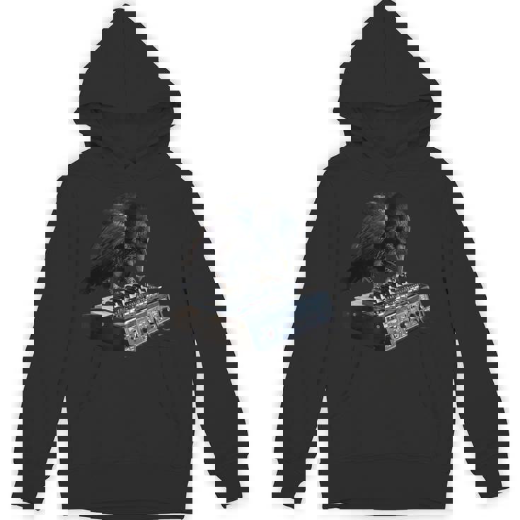 面白いtシャツ 鳥 カラス シンセサイザー メンズ グッズ おもしろ 面白い 服 ネタ バードウォッチング パーカー